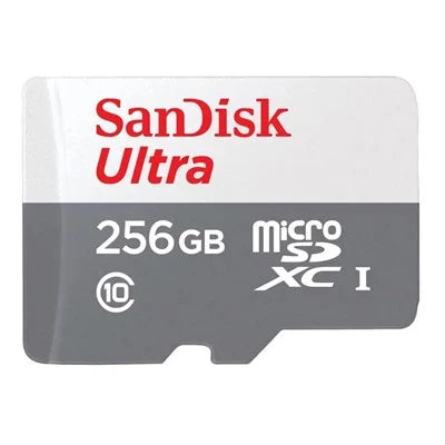 SanDisk Ultra 32GB, 64GB, 256GB, 512GB, 100MB/s MicroSDHC / UHS-I Memory Card 256, Class 10 Support CCTV Camera , Mobile, DSLR Etc - 256 GB