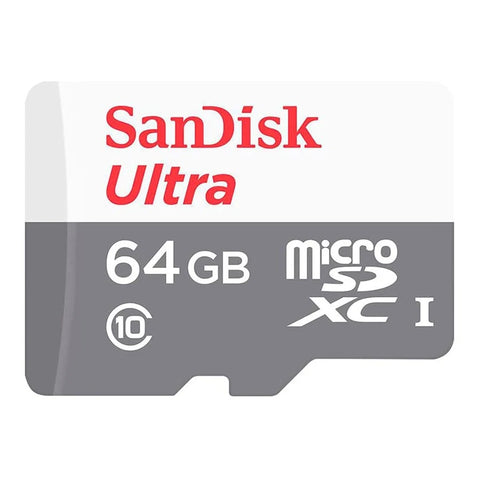 SanDisk Ultra 32GB, 64GB, 256GB, 512GB, 100MB/s MicroSDHC / UHS-I Memory Card 256, Class 10 Support CCTV Camera , Mobile, DSLR Etc - 64 GB